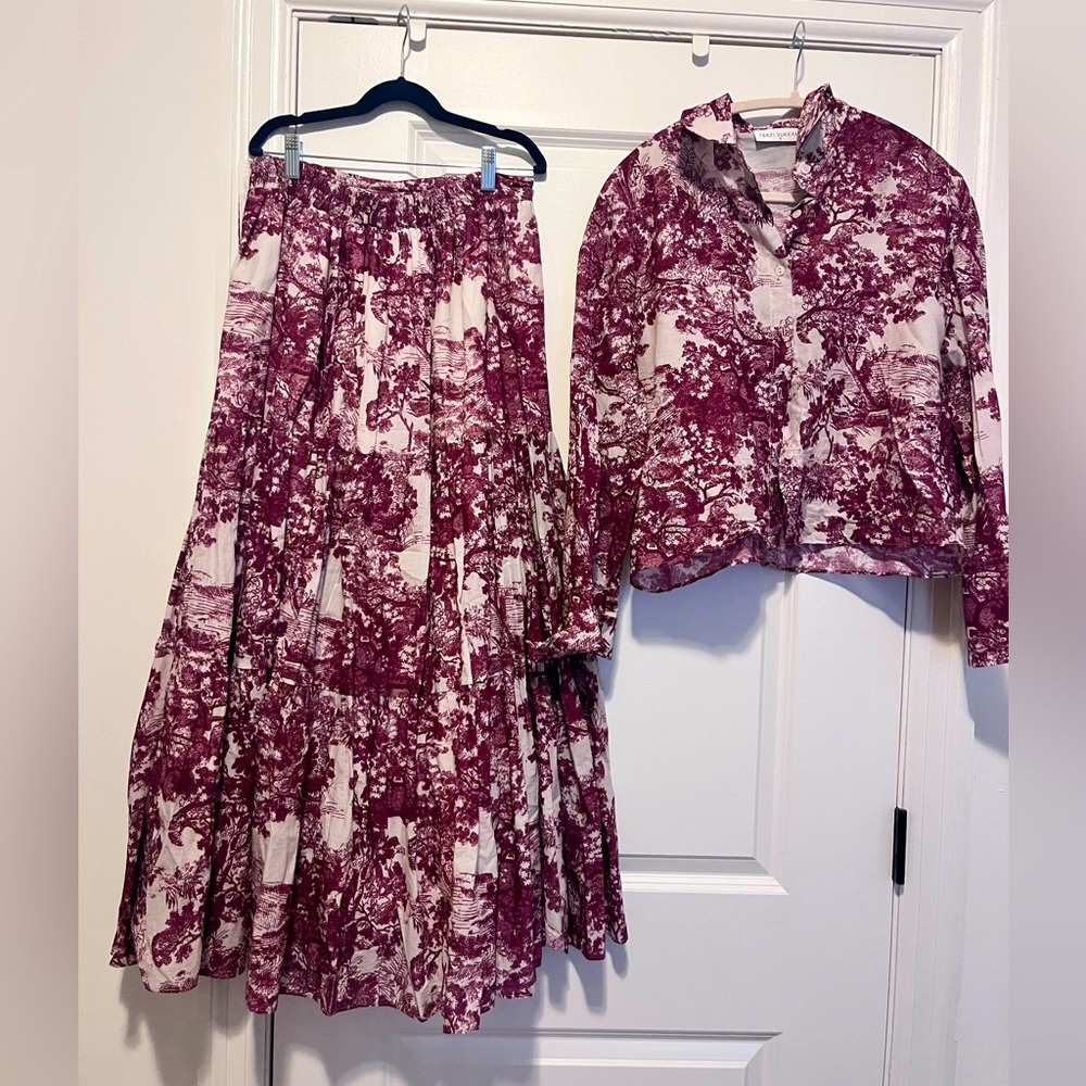 Long Sleeve Top and Maxi Skirt Set